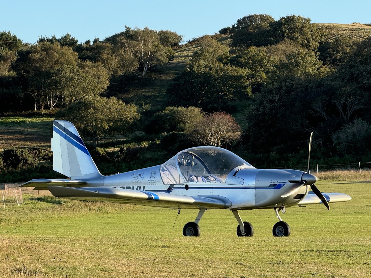 EuroStar EV-97 aircraft on the airfield